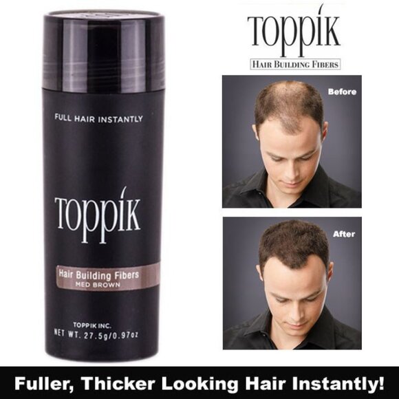 3 BOTTLES of TOPPIK 27.5g Hair Fibers, All Colors, 100% Authentic, Free Shipping - Picture 12 of 13